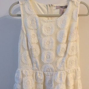 Cream summer graduation dress